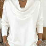 Nadorine Elegant Long Sleeve Satin Blouse for Women Elegant Office Work Dressy 2026 | Under $40