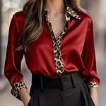 Nadorine Semi Formal Leopard Print Shirt for Women Casual Work Office Loose Fit 2026 | Under $40