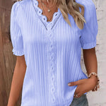 Zeagoo Zeagoo Women's Cute Lace Short Sleeve Blouse for Women Elegant Date Night Party 2026 | Under $40