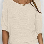 Nadorine Casual Classic Knit Pullover Sweater