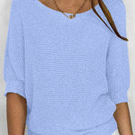 Nadorine Casual Classic Knit Pullover Sweater