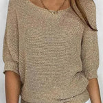 Nadorine Casual Classic Knit Pullover Sweater