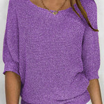 Nadorine Casual Classic Knit Pullover Sweater
