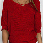 Nadorine Casual Classic Knit Pullover Sweater