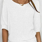 Nadorine Casual Classic Knit Pullover Sweater
