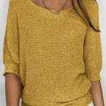 Nadorine Casual Classic Knit Pullover Sweater