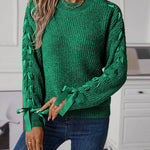 Tie-Up Decorative Designer Pullover Sweater