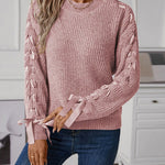 Tie-Up Decorative Designer Pullover Sweater