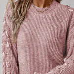 Tie-Up Decorative Designer Pullover Sweater