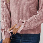 Tie-Up Decorative Designer Pullover Sweater