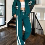 Timeless Contrast Stripe Tracksuit Sets