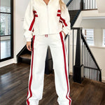Timeless Contrast Stripe Tracksuit Sets