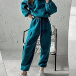 Stylish Cargo Style Oversized Sweatsuit Set