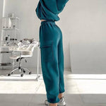 Stylish Cargo Style Oversized Sweatsuit Set