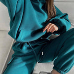 Stylish Cargo Style Oversized Sweatsuit Set