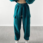 Stylish Cargo Style Oversized Sweatsuit Set