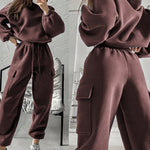 Stylish Cargo Style Oversized Sweatsuit Set