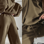 Stylish Cargo Style Oversized Sweatsuit Set