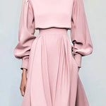 Nadorine Women's Casual Asymmetrical Hem Flowy Maxi Dress