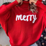 Merry Turtleneck Batwing Sleeve Knit Sweater