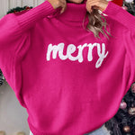 Merry Turtleneck Batwing Sleeve Knit Sweater