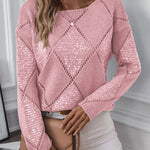 Fashion Knit Hollow Out Sequins Sweater