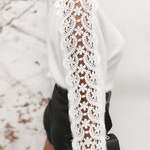 Nadorine Elegant Lace Trim Fuzzy Knit Sweater for Women Casual Work Office Loose Fit 2026 | Under $25