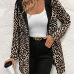 Versatile Casual Leopard Print Reversible Coat