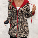 Versatile Casual Leopard Print Reversible Coat