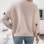 Nadorine Cute Bow Tie Knitted Pullover Sweater