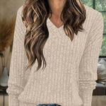 Lightweight Stripe Knit Long Sleeve T-shirt
