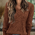 Lightweight Stripe Knit Long Sleeve T-shirt