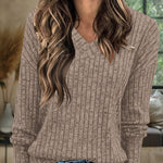 Lightweight Stripe Knit Long Sleeve T-shirt