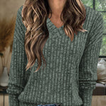 Lightweight Stripe Knit Long Sleeve T-shirt