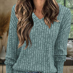 Lightweight Stripe Knit Long Sleeve T-shirt