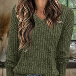 Lightweight Stripe Knit Long Sleeve T-shirt