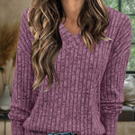 Lightweight Stripe Knit Long Sleeve T-shirt
