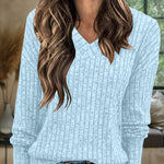 Lightweight Stripe Knit Long Sleeve T-shirt