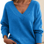 Nadorine Elegant Casual V-neck Knit Sweater for Women Casual Work Office Loose Fit 2026 | Under $25
