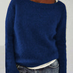 Nadorine Classic Soft Solid Color Knit Sweater