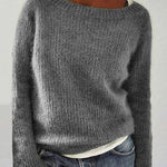 Nadorine Classic Soft Solid Color Knit Sweater