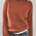 Nadorine Classic Soft Solid Color Knit Sweater
