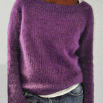 Nadorine Classic Soft Solid Color Knit Sweater