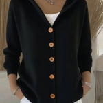 Nadorine Women's Comfy Ultra-Soft Hooded Knit Cardigan