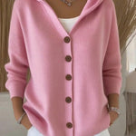Nadorine Women's Comfy Ultra-Soft Hooded Knit Cardigan