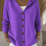 Nadorine Women's Comfy Ultra-Soft Hooded Knit Cardigan
