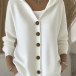 Nadorine Women's Comfy Ultra-Soft Hooded Knit Cardigan