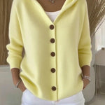 Nadorine Women's Comfy Ultra-Soft Hooded Knit Cardigan