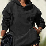 Oversized Washed Distressed Denim Hoodie
