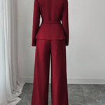 Formal Elegant One-Button Blazer Suit Set